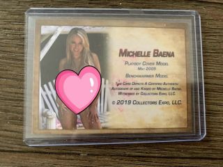2019 COLLECTORS EXPO KISS & AUTO CARD MICHELLE BAENA PLAYBOY SIGNED TO YOU 2