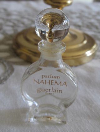 Vintage Guerlain Nahema Mini Perfume Glass W/ Stopper
