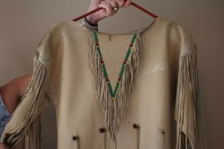 Old Native American Woman’s Dress - Leather? Great Plains? Authentic? 3