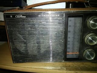 Vintage Wards Airline 10 - Transistor Portable Am Radio Model Gen 1357a