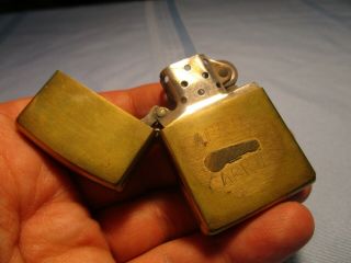 Vtg Zippo,  Brass Pocket Lighter.