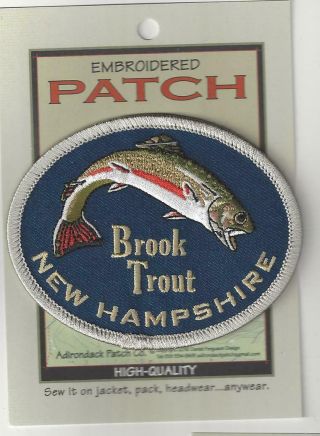Brook Trout Hampshire Souvenir Patch Nh 009