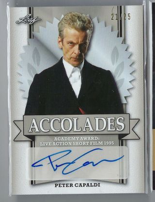 Peter Capaldi Doctor Who 2017 Leaf Pop Century Accolades Auto Autograph Ssp /25