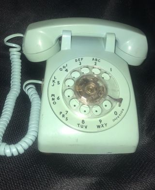 Vintage Bell Systems Rotary Dial Telephone Aqua Colored Phone