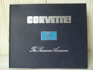 Corvette The Sensuous American Blue Flame Hardcover Book With Rare Poster