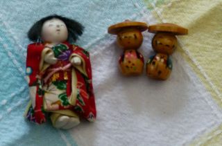 Vintage Miniature Doll Souvenirs San Francisco 1968 Chinatown,  Japanesetea Garden