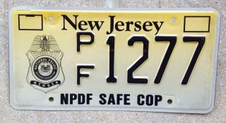 Jersey Npdf Safe Cop License Plate Tag Police Sheriff State Trooper Patrol