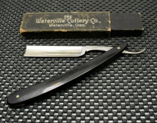 Vintage The Waterville Cutlery Co Single Edge Straight Razor & Case