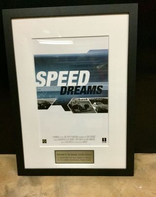 Framed Award By Exxon Mobil From National Corvette Museum