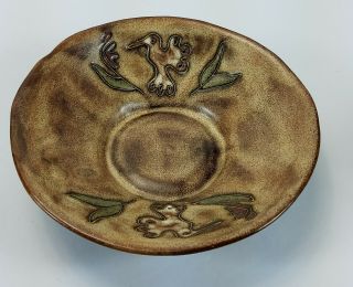 Designs By Mara Mexico Ceramic Pottery Hand Crafted Bowl With Hummingbirds