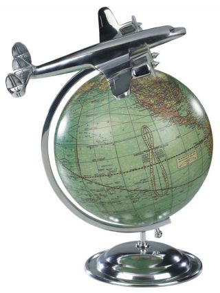 Lockheed Constellation Airplane Desktop Globe 10.  5 " Travel Agent Decor