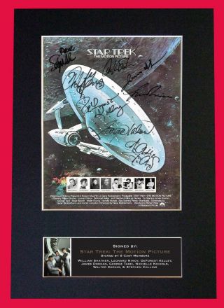 Star Trek Mini Movie Poster - Signed By 8 Cast Members - Worldwide Delivery