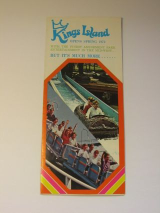 1972 Kings Island Amusement Park Brochure Pre Opening