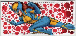 2017 Marvel Premier X - 23 Wolverine By William H Crabb Triple Panel Sketch Card