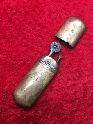 Rare Antique Brass Lighter U.  S.  Pat.  April 2,  1912 Made In Germany