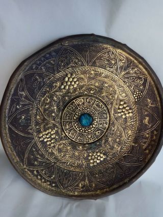 Vintage Wall Hanging Plate 12 Tribes Of Israel Brass Antique Home Decor Rare 6