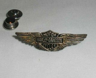 Vintage Sterling Harley Davidson Pin in its box 6