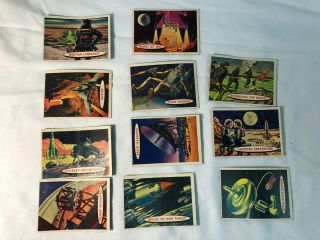 1957 Or 1958 Topps " Space Cards " Set Of 11 Vintage And Colorful