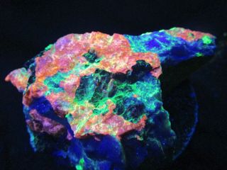 Fluorescent Sphalerite Magnetite Crystal Troosite Mineral Rock Sterling Hill C32