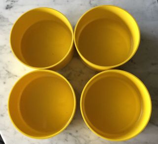 Heller By Massimo Vignelli Yellow 5” Cereal Bowls Set Of 4