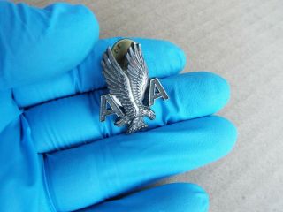 Vintage American Airlines Sterling Silver Stewardess Eagle - Aa Hat Pin Badge