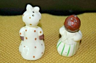 Black Americana Jemima Girl and Boy Salt and Pepper Shakers Made in Japan RARE 2