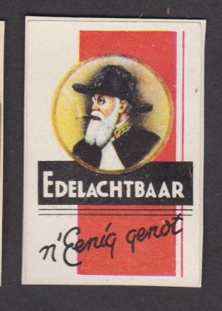 Ae Old Matchbox Label Holland Zzzz26 Cigars Edelachtbaar Man