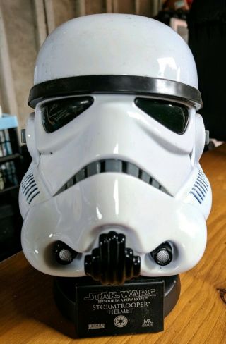 Master Replicas Star Wars Anh Stormtrooper Helmet.  45 Scale No Box Vgc