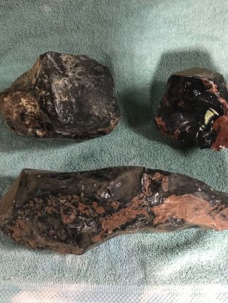 15 lbs.  of Obsidian rough cutting/knapping stock. 3