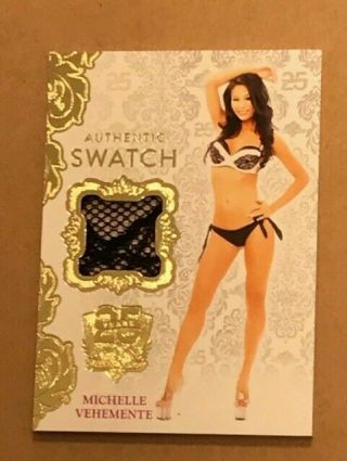 2019 Michelle Vehemente Benchwarmer No 25 Years Gold Foil Swatch Card