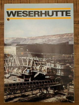 Vintage Weserhutte Co.  Mining Construction Machinery Crawler Cranes Brochure 3