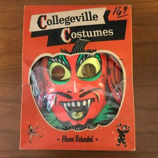 Vintage Collegeville Devil Halloween Costume With Box Child 