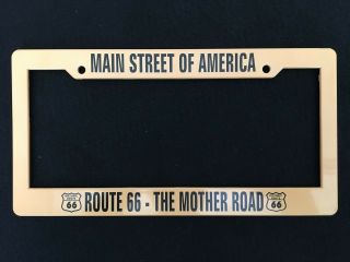 Route 66 License Plate Frame " The Mother Road  Main Street Of America "
