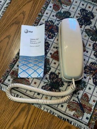 Vintage 90s At&t Trimline 230 Corded Telephone And