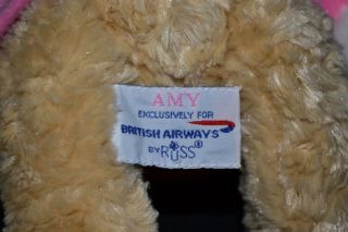 British Airways Collectable Teddy Amy 100 Years Of Flight Rare 2003 5