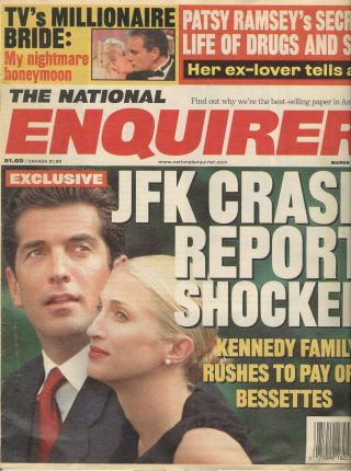National Enquirer Newspaper March 7 2000 Jfk Jr Plane Crash