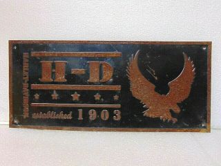 Vintage Harley Davidson Motorcycles H - D Established 1903 Advertising Sign Eagle