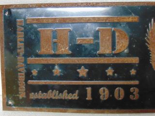 vintage HARLEY DAVIDSON MOTORCYCLES H - D established 1903 ADVERTISING SIGN eagle 2