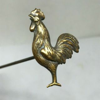 Antique/vintage - Style Hat Pin Rooster Ready To Crow About Your Fine Hat.
