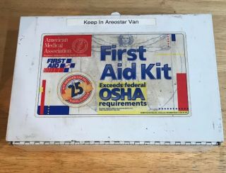 Vintage American Medical Association (ama) First Aid Kit Tin Box