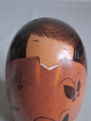 16cm (6.  3 ") Japanese Sosaku Kokeshi Doll : Signed Usaburo
