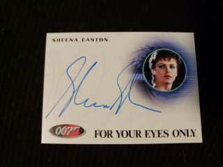 2015 Rittenhouse James Bond Archives Sheena Easton Auto For Your Eyes Only