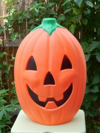 Empire Halloween Orange Blow Mold Lighted Jack - O - Lantern Pumpkin Yard Porch