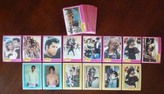 1978 O - Pee - Chee Grease Trading Cards Near Complete Set 63/66,  Stickers 6/22
