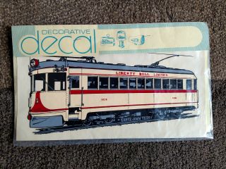 Large Decorative Decal 1972 Liberty Bell Limited Trolley By John Terry Studio