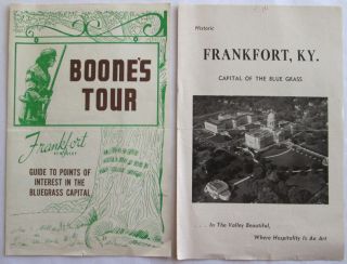 2 Frankfort Kentuckyl Visitor Guides Vtg 1950s Ky Tourist Pamphlets Tour Map