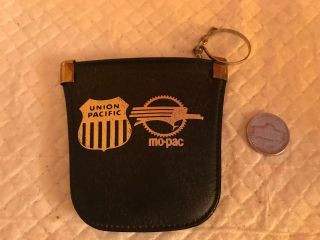 Vintage Union Pacific Mo - Pac Railroad Coin Purse Keychain