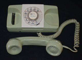 VINTAGE 1970 ' s GTE STARLITE PHONE TELEPHONE ROTARY AVOCADO GREEN DESK 2