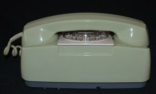 VINTAGE 1970 ' s GTE STARLITE PHONE TELEPHONE ROTARY AVOCADO GREEN DESK 5