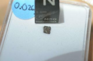 NWA 2999 meteorite cut fragment.  Classified as an Angrite 3